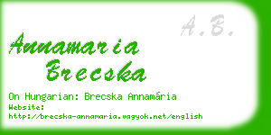 annamaria brecska business card
